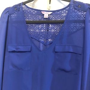 Candie’s sheer blouse